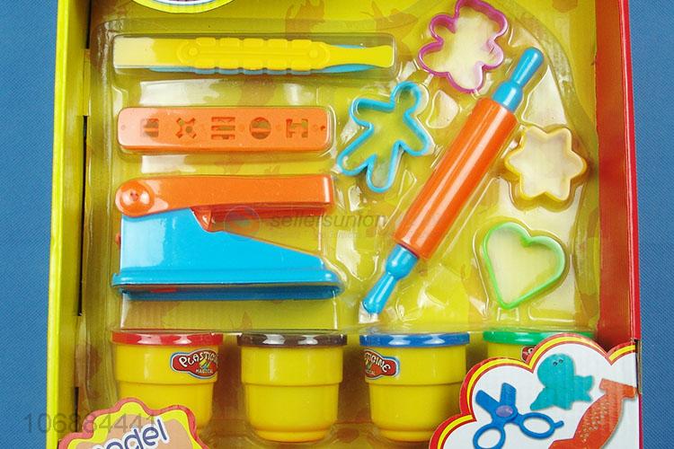 Promotional cheap educational diy colorful plasticine toy and clay molds kit