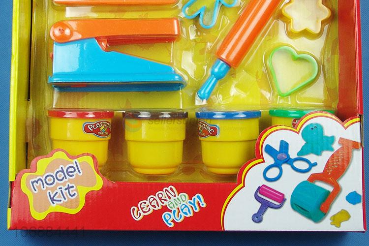 Promotional cheap educational diy colorful plasticine toy and clay molds kit