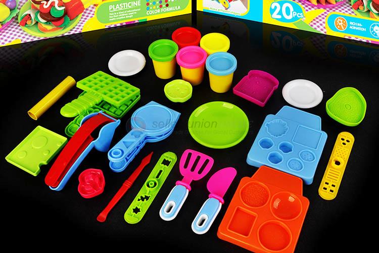 Factory wholesale educational diy colorful plasticine toy and clay molds kit