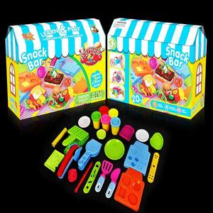 Factory wholesale educational diy colorful plasticine toy and clay molds kit