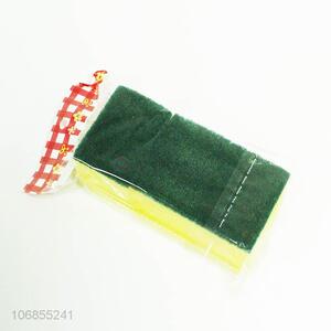 Good Sale 3 Pieces Sponge Scouring Pad Cleaning Sponge