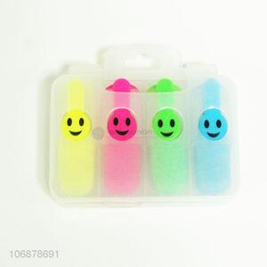 Cartoon Design 4 Pieces Colorful Highlighter Set