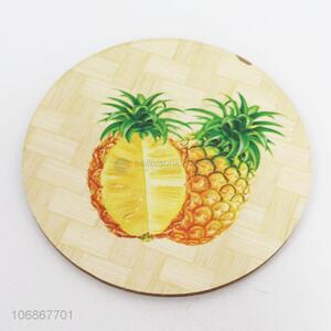 Lowest Price Round Pineapple Pattern Bamboo Heat Insulation Pad