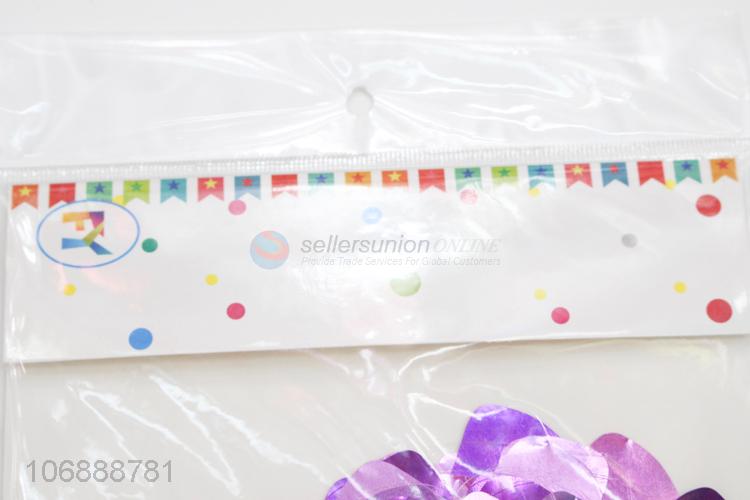 Wholesale custom birthday party decoration butterfly foil banner flags