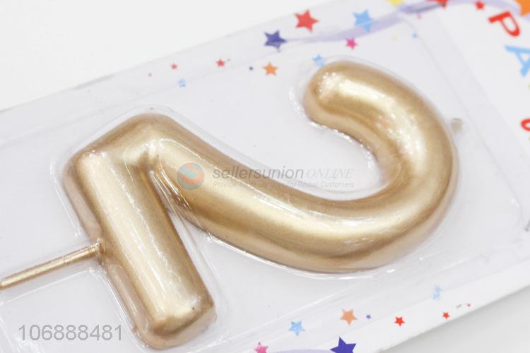 Promotional items birthday cake decoration golden number candle