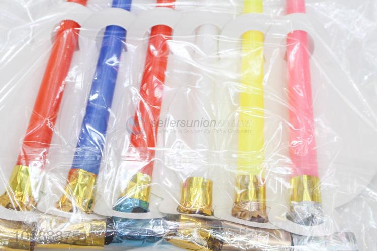 Best selling birthday party decoration paper whistle blowouts