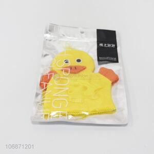 Wholesale animal duck shape baby bath exfoliating scrubber bath glove