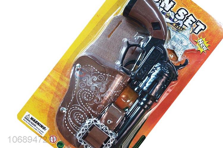 Good Sale Plastic Cowboy Gun With Gun Case Set Toy