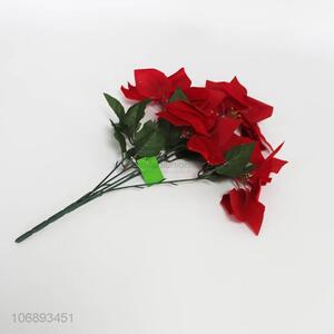 Wholesale Artificial Christmas Flower Plastic Fake Flower