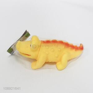 Custom logo vinyl crocodile toy squeeze sound toy