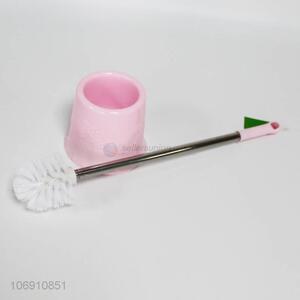 Good quality plastic toilet cleaning brush with holder