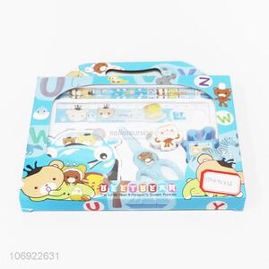 High quality children cartoon stationery set scissor ruler set