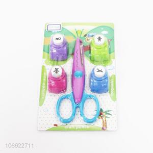 High quality paper craft punch and safety scissor for children