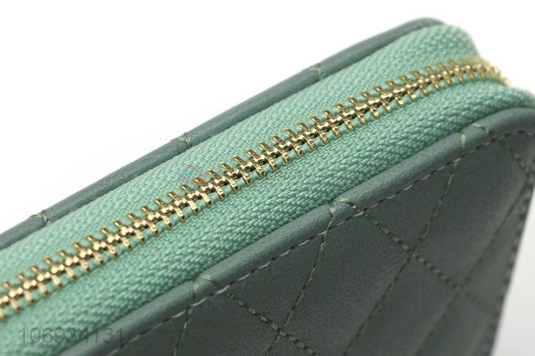 Bottom Price Long Zip Around Wallet Pvc Card Holder Wallet Lady Wallet