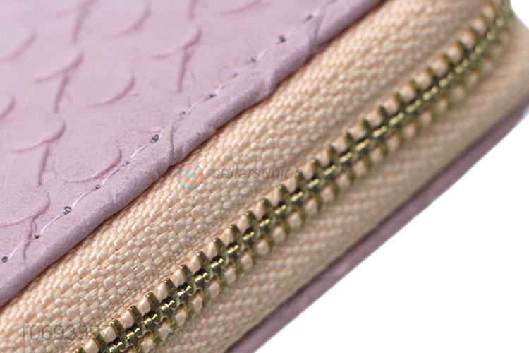 New Design Zip Around Long Wallet Women Pvc Wallet