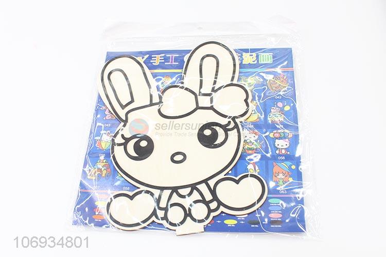 Hot Style Cute Rabbit Pattern Handmade Diy Snow Mud Painting Kids Educational Toy