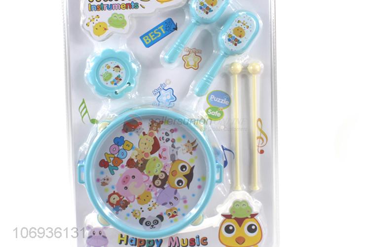 New Design Early Intelligence Toy Baby Trumpet Hand Drum Rattle Toy Set