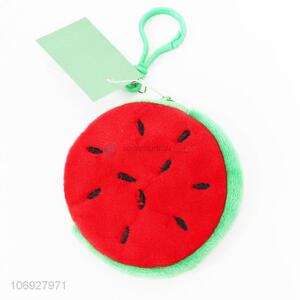 Factory Price Girls Coin Case Short Plush Watermelon Coin Purse