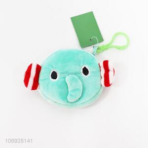 Latest Arrival Cartoon Short <em>Plush</em> <em>Animals</em> Elephant Shaped Coin Purse For Kids