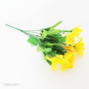 Low price decorative simulation bouquet plastic flower