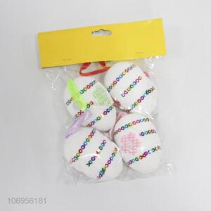 Wholesale creative decorative colorful 4pcs sequins foam Easter eggs