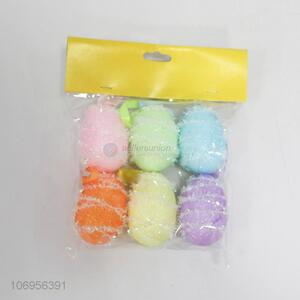 Good quality 6pcs colorful foam Easter eggs festival decoration