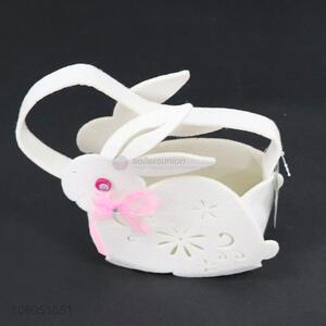 Good sale Easter cartoon rabbit felt cloth basket candy basket