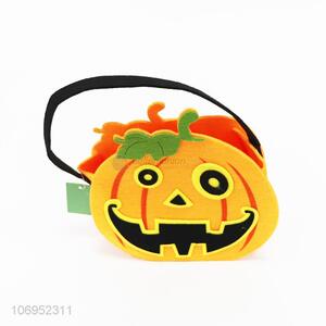 China supplier Halloween pumpkin shape felt basket gifts basket