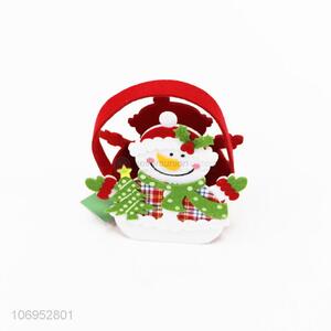 New products Christmas snowman shape felt basket gifts basket