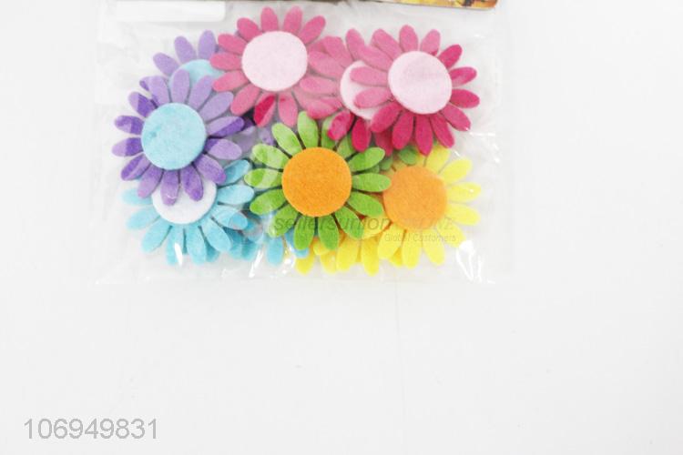 Unique design 15pcs sun flower clothing decoration felt cloth patch