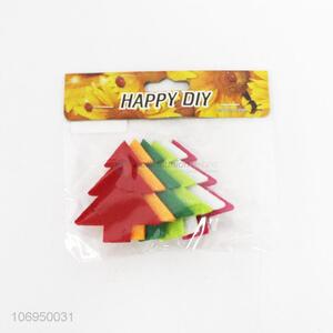 Factory Price Cartoon Christmas Tree Shaped DIY Felt Cloth Patch