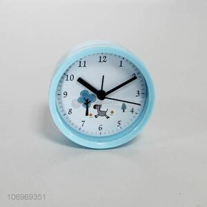 Cute design round table desk quartz alarm clock for kids