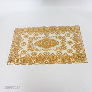 Custom Fashion Rectangle Placemat Gold Table Mat