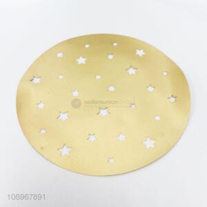 New Arrival Hollowed-Out Gold Placemat Round Table Mat