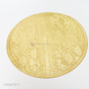 Fashion Design Gold Snakeskin Pattern Round PVC Placemat