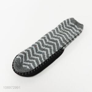 Factory price fashion winter wavy terry floor socks for adults