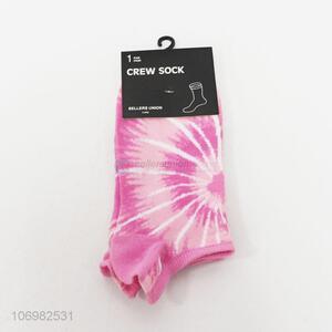 New design ladies jacquard knitting ankle socks