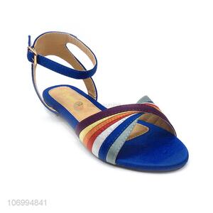 Promotional products colorful women summer sandal flat sandal