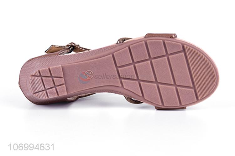 Hot sale ladies summer laser cutting sandal fashion sandals