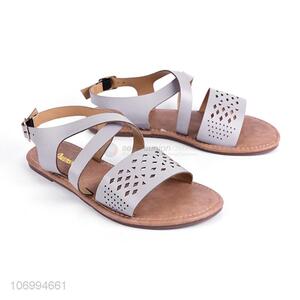 Latest style ladies summer laser cutting sandal fashion sandals