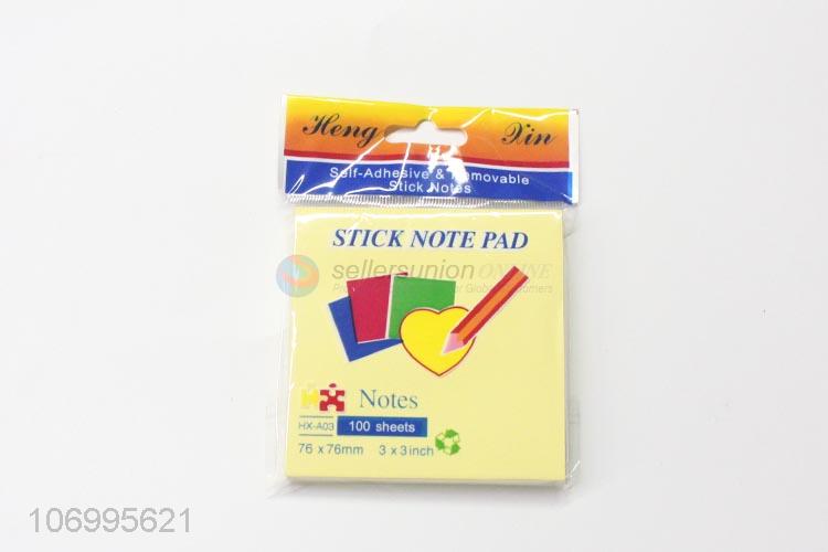 Hot Selling 100 Sheets Self-Adhesive Stick Note Pad