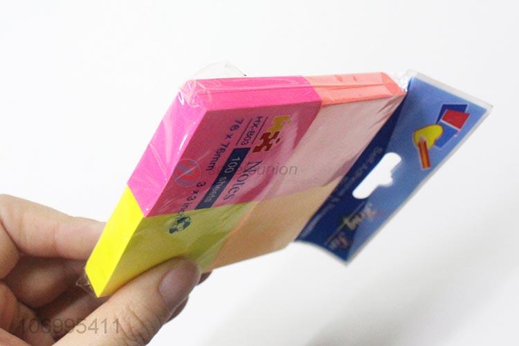 Fashion 100 Sheets Colorful Fluorescent Paper Removable Sticky Note