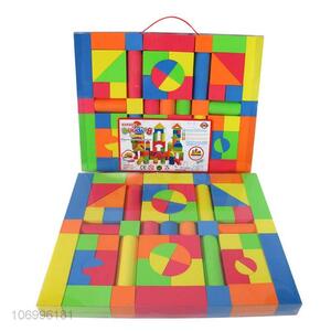 Promotional cheap 63pcs colorful EVA building blocks kids intelligence toys