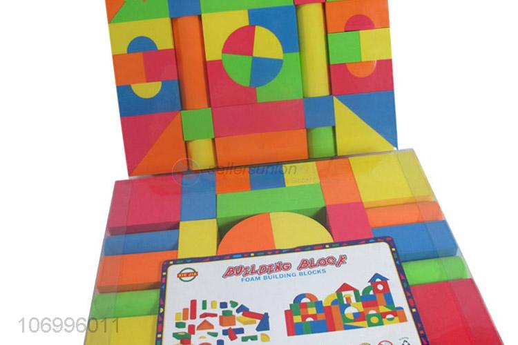 China manufacturer 76pcs colorful wooden building blocks toddler educational toys