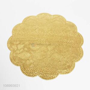 High sales gold foil pvc doilies placemat for decoration