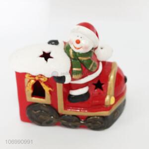 Good Quality LED Christmas Crafts Ceramic Decoration