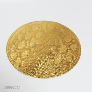 Custom Round Gold Household Placemat PVC Table Mat