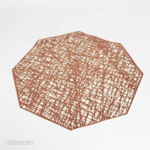 New product environmental octagonal dinner mat pvc hollow placemat