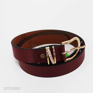 Best selling trendy ladies pu leather belt with rhinestones