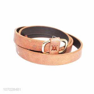 Factory price plain women pu material belt for pants